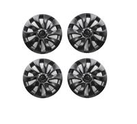 Enjoliveur Roue Jantes Lot De 4 Enjoliveurs De Roue De 18 Pouces pour Tesla pour Model pour 3 (2023), Accessoires De Remplacement pour Jantes Complètes(L-R Gun Grey)