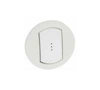 Enjoliveur simple à voyant Céliane IP44 pour référence 067001 ou 067031 - Blanc - 67803 - Legrand