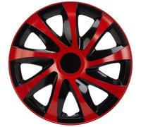 Enjoliveurs 14" roues 4 pièces DRACO CS noir-rouge NRM