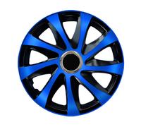 Lot de 4 enjoliveurs Drift Extra - Bleu/noir - 14"