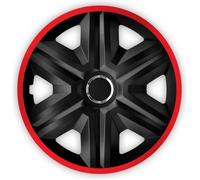 Enjoliveurs 15 pouces rouge noir 4 pi?ces NRM FAST LUX meilleure qualité