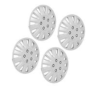 Enjoliveurs, 15 Pouces Argent, ABS Plaqué, Acier à Fixation Snap | Jantes de Jante, ABS Résistant aux Chocs, Style Extérieur, Anneau de Montage Popup, Ajustement de 15 Pouces, Roues en Acier