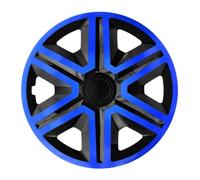 Lot de 4 enjoliveurs Action Noir/Bleu 16"