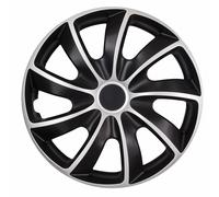 Enjoliveurs 17 " NRM QUAD BICOLOR SILVER BLACK noir-argent 4 pièces
