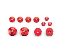 Puig 21432R Bouchons De Châssis Alu usage spécifique, Rouge