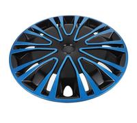Enjoliveurs de Moyeu Voiture 15 Pouces PP Bleu pour Automobile | Design Bicolore, Usage Quotidien et Detailing, pour Roues et Jantes de Voiture, Style Mod