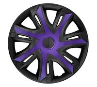 Enjoliveurs de roue pour jantes en acier NRM N-Power Jeu de 4 enjoliveurs bicoloree Plastique ABS (Violet/noir, 14"")