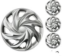 Enjoliveurs de roue, 15 pouces, design élégant, ajustement universel, argent Tornado