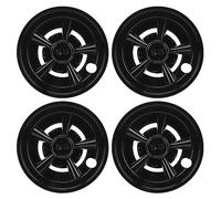 Enjoliveurs de Roue de Chariot 8 Pouces, Noir Brillant, réduction de la résistance au Vent, Couvre-Roues universels pour EZGO Club Car, Haute Vitesse, Plastique ABS Durable, lot