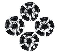 Enjoliveurs de Roue de Voiturette de 8 Capuchon de Moyeu de Roue de 8 Pouces Noir Entièrement Enveloppant Le Remplacement de la Garniture de Protection de la Jante du