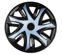 Enjoliveurs de roue pour jantes en acier NRM N-Power Jeu de 4 enjoliveurs bicoloree Plastique ABS (Azur/noir, 14"")