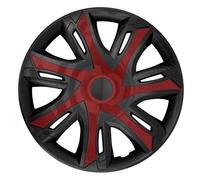 Enjoliveurs de roue pour jantes en acier NRM N-Power Jeu de 4 enjoliveurs bicoloree Plastique ABS (Bordeaux/noir, 14"")