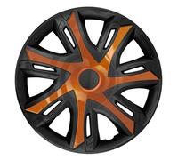 NRM N-Power Enjoliveurs de roue pour jantes en acier Jeu de 4 enjoliveurs bicolores pour voiture Plastique ABS (cuivre/noir, 14")