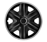 Enjoliveurs de roues 15" couleur noir- argent lot de 4 pièces FAST LUX