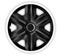 Enjoliveurs de roues 15 " couleur noir- blanc lot de 4 pièces FAST LUX