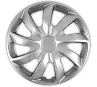 Enjoliveurs de roues 15 "" QUAD argenté 4 pièces NRM