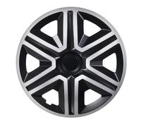 Enjoliveurs de roues 16" couleur noir-argent lot de 4 pièces ACTION