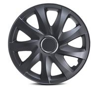 Enjoliveurs de roues de voiture mat noir 16 " 4 pièces Drift