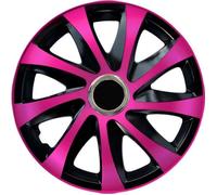 Enjoliveurs de roues Drift EXTRA en rose et noir 15 "" lot de 4 piéces