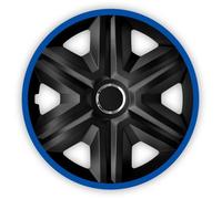 Enjoliveurs de roues voiture couleur noir- bleu 15 pouces lot de 4 pi?ces