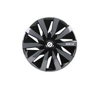Enjoliveurs de roues Lazio 16 pouces ABS noir / gris lot de 4