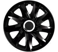 NRM Lot de 4 enjoliveurs universels Drift Noir 14"