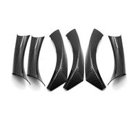 Enjoliveurs en Fibre de Carbone compatibles avec BMW Série 3 E90 E91 2004 2005 2006 2007 2008 2009 2010 2011 2012 (Texture Carbone pour Conduite à Droite)