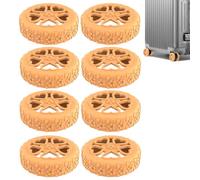 Enjoliveurs en silicone pour valise, protection de roulette, 2,36 pouces, housse anti-bruit avec pièces de rechange robustes, accessoires de bagages avec texture florale, ensemble de protection de