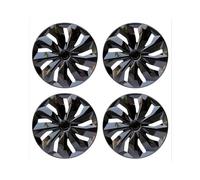 Enjoliveurs Enjoliveur De Roue Universel R14 R15 R16 Pouces Moyeu Remplacement Enjoliveurs Jante Accessoires Pneu PP Snap on SUV Truck Cap Roue Enjoliveur Auto(R14 Bright Black)