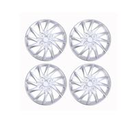 Enjoliveurs Enjoliveur Roue Universel R14 R15 Pouces Moyeu Remplacement Enjoliveurs Jante Pneu PP Snap on SUV Truck Cap Roue Enjoliveur Auto(R15 Silver)