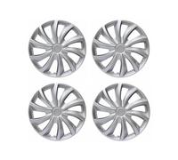 Enjoliveurs Enjoliveur Universel R14 R15 Pouces Couvre-moyeu Rechange Couvre-Jante Pneu PP À Clipser sur SUV Camion Cap Roue Enjoliveur Auto(R15 Silver)