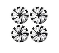 Enjoliveurs Lot 4 Enjoliveurs De Roue pour Tesla pour Model pour Y 2025 pour Juniper 19 Pouces, Style Turbine, Accessoires(Turbine Silve Black)