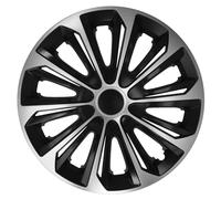 NRM Enjoliveurs DUOCOLOR FORTE 15 pouces ABS noir et argent 4 pièces