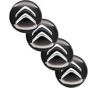 Enjoliveurs pour Auto Jantes pour Citroen Sega C1 C2 C3 C4 C4L C5 C6 C3XR Elysee Triumph Aircross DS3 56MM,Accessoire DéCoration pour VéHicules Enjoliveur Pneu Voiture,A Black and Silver