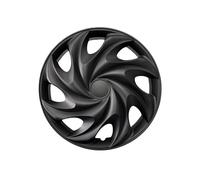 Enjoliveurs Roue Remplacement R14 Universels Jante, Matériau ABS, Accessoires Extérieurs pour Voiture, Camion, SUV - Lot De 4(Tornado Style Black)