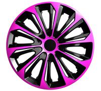 Enjoliveurs universels 14'' 15'' 16'' rose/noir 4 pi?ces en plastique ABS.