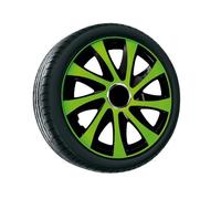 Enjoliveurs universels 15"" Drift Extra vert/noir 4 pièces