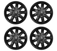 NRM DRACO - Enjoliveurs universels 15 pouces - Lot de 4 - Noir mat