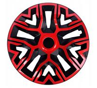 NRM The Best Bicolor Red/Black Lot de 4 enjoliveurs 16" pour jantes en acier - Rouge/noir