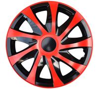 Enjoliveurs Universels DRACO 13 pouces Rouge Noir 4 pièces