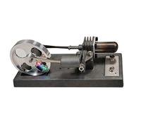 ENJOMOR - Kit de construction de moteur Stirling - Type Gamma - Moteur à air chaud DIY avec volant d'inertie lumineux - Modèle d'expérimentation scientifique pour les amateurs de technologie