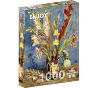 Enjoy-Puzzle Puzzle 1000 pièces – Van Gogh : Vase aux Glaïeuls et Asters Chinois – Multicolore