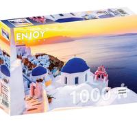 Enjoy-Puzzle Puzzle ENJOY-1230 – Lever du soleil sur Santorin (Grèce) – 1000 pièces – Multicolore