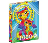ENJOY-2122 Puzzle Chat et Chaton Inséparable 1000 pièces