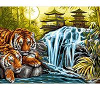 Enjoy Art Kit Peinture par Numéro - Sérénité - 40x30 cm - Loisir Créatif Facile Enfants et Adultes - Tableau a Peindre - Atelier Activité Manuelle - Peintures Acryliques Pinceaux Inclus