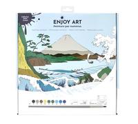 Enjoy Art Peinture par Numéro Acrylique 30x30 cm - Le Mont Fuji - Kit Complet avec Peinture et Pinceaux - Loisirs Créatifs Facile pour Enfants et Adultes - Débutants et Passionnés