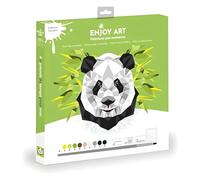 ENJOY ART Numéro Acrylique sur Carton Toilé, pour Enfant et Adulte, Kit Loisirs Créatifs Facile pour Débutant avec Peinture et Pinceaux, Collection Animatrix, Le Panda, 30 x 30 cm