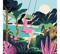 ENJOY ART - Peinture par numéros 30x30cm Tropical Oasis
