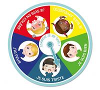 ENJOY ART - Roue des Émotions Ludique - pour Enfants de 2 à 6 Ans - Jeu Éducatif pour Découverte et Gestion des Emotions - Apprentissage Bienveillant et Interactif - Activité Sensorielle, Parler