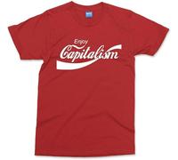 Enjoy Capitalism Men's T-Shirt White Yellow Black Red 100% Cotton Funny Politics Entrepreneur Capitalist Tee Top Men's T-Shirt Red